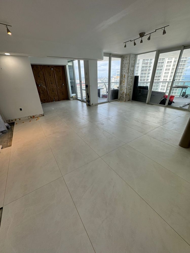 Home AMR tile flooring installation in a residential renovation